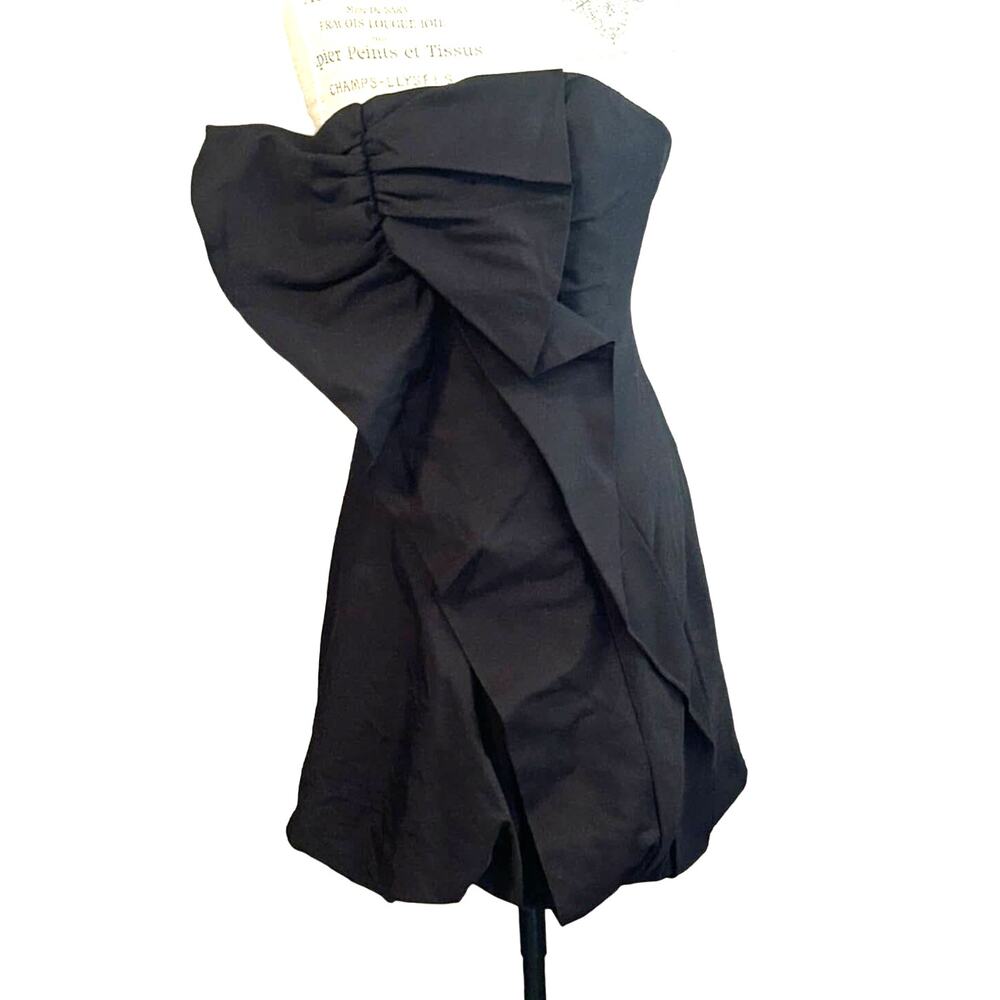 Shoshanna asymmetrical ruffle black cocktail mini dress for Bergdorf Goodman s 2